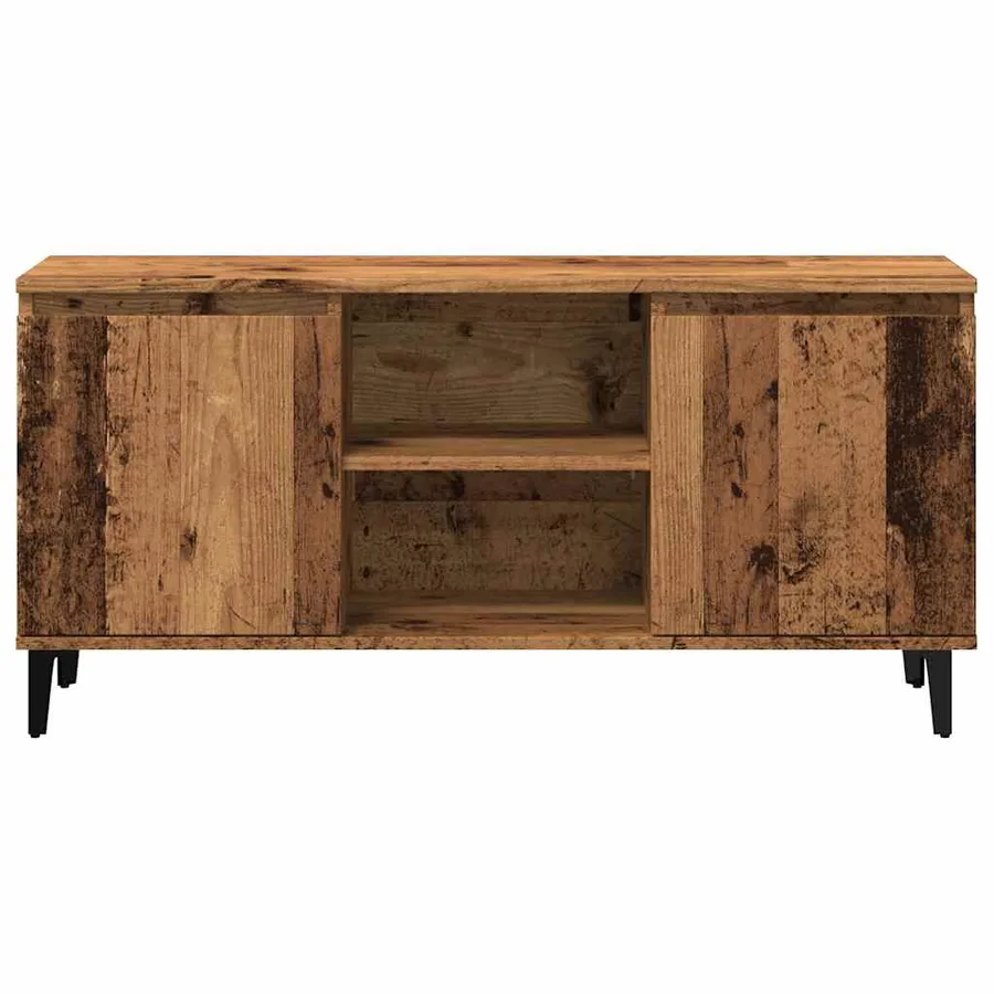 Meuble TV vieux bois 102x35x50 cm bois d'ingénierie - 4
