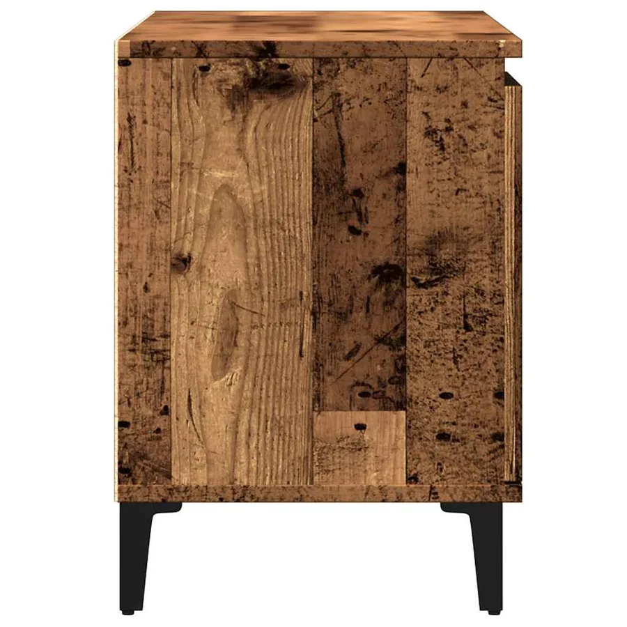 Meuble TV vieux bois 102x35x50 cm bois d'ingénierie - 5