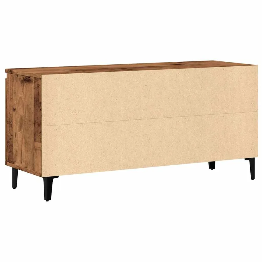 Meuble TV vieux bois 102x35x50 cm bois d'ingénierie - 6