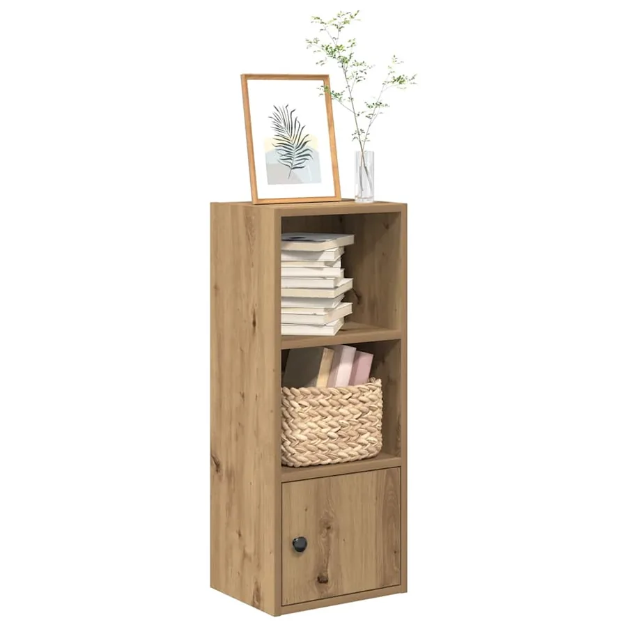 Bibliothèque chêne artisanal 31x24x77 cm bois d'ingénierie