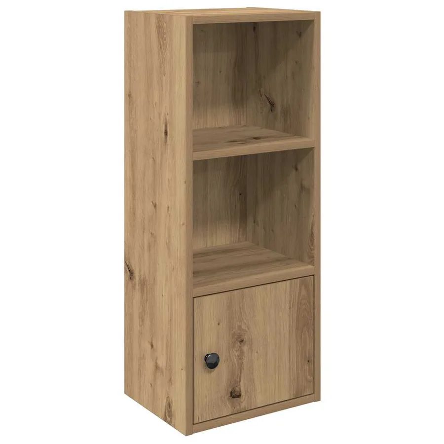 Bibliothèque chêne artisanal 31x24x77 cm bois d'ingénierie - 2