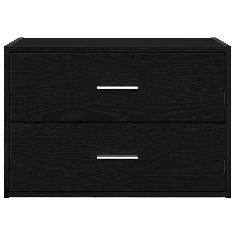 Armoire avec 2 tiroirs chêne noir 60x31x40 cm bois d'ingénierie - 4