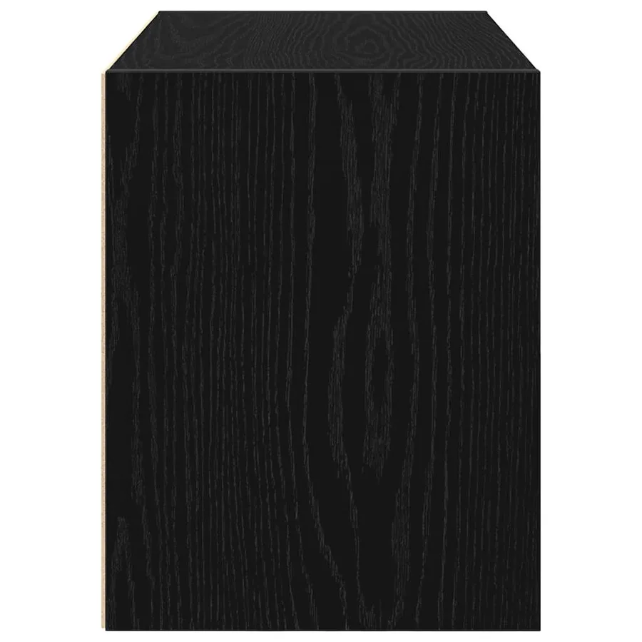 Armoire avec 2 tiroirs chêne noir 60x31x40 cm bois d'ingénierie - 6