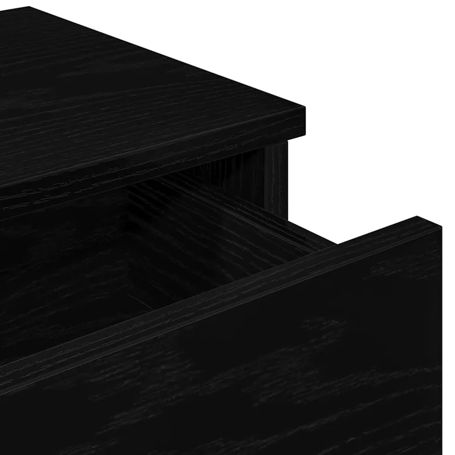 Étagère murale et tiroirs noir 100x37,5x19 cm bois d'ingénierie - 8