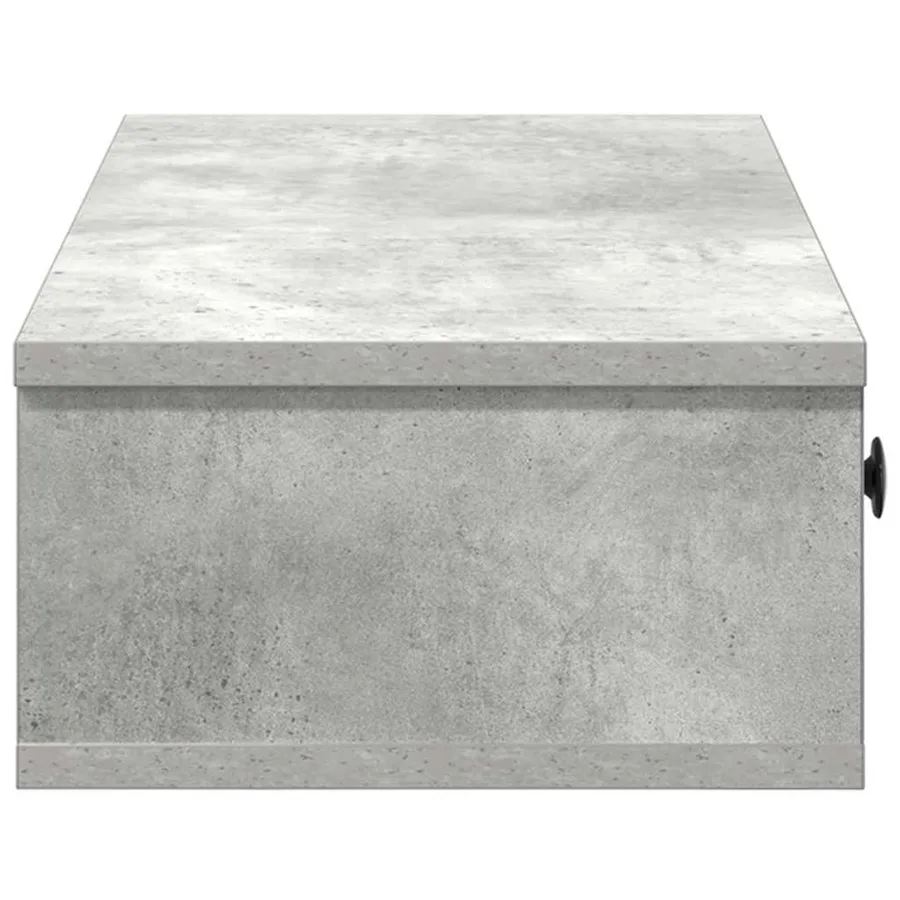 Étagère murale avec tiroirs gris béton bois d'ingénierie - 5