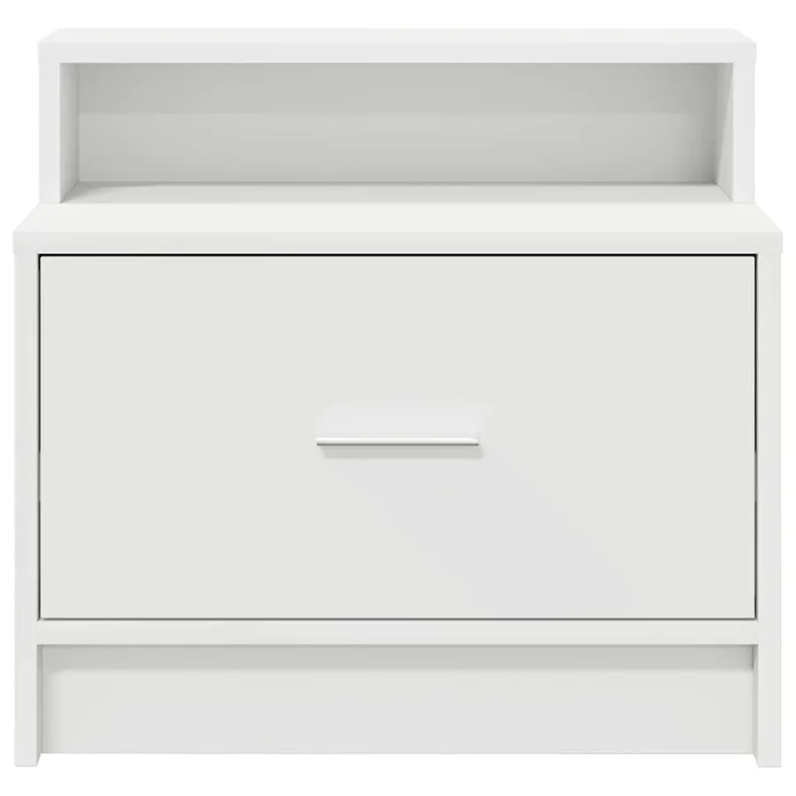 Table de chevet avec tiroir 2 pcs blanc 51x31x47 cm - 4