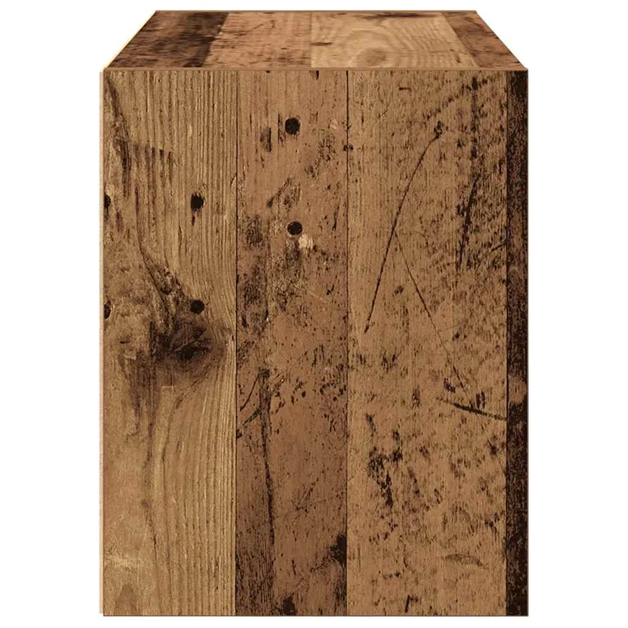 Armoire avec 2 tiroirs vieux bois 60x31x40 cm bois d'ingénierie - 6