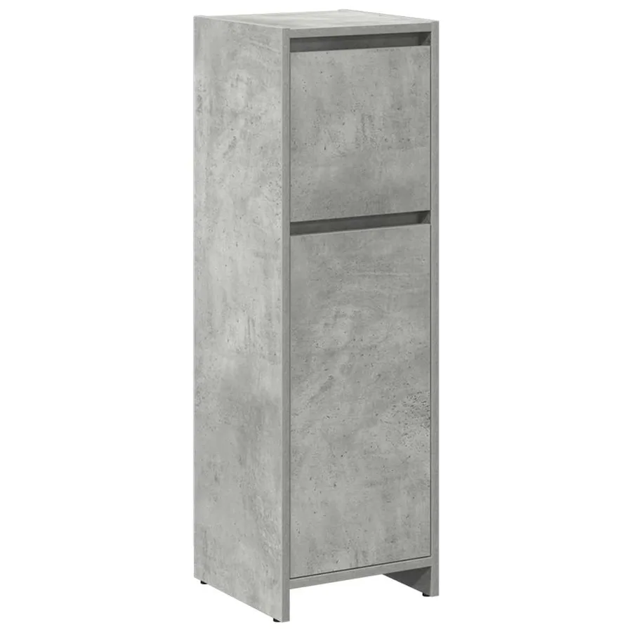 Ensemble de meubles de salle de bain 3 pcs gris béton - 4