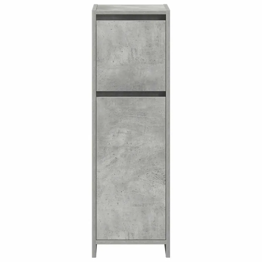 Ensemble de meubles de salle de bain 3 pcs gris béton - 5