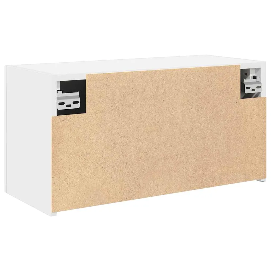Armoire murale de bain blanc 60x25x30 cm bois d'ingénierie - 8