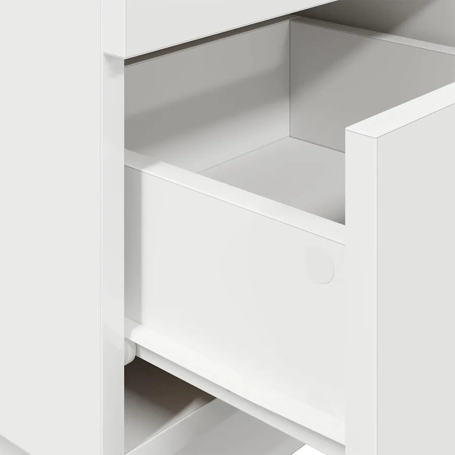 Tables de chevet 2 pcs avec 2 tiroirs blanc 36x36x68 cm - 9