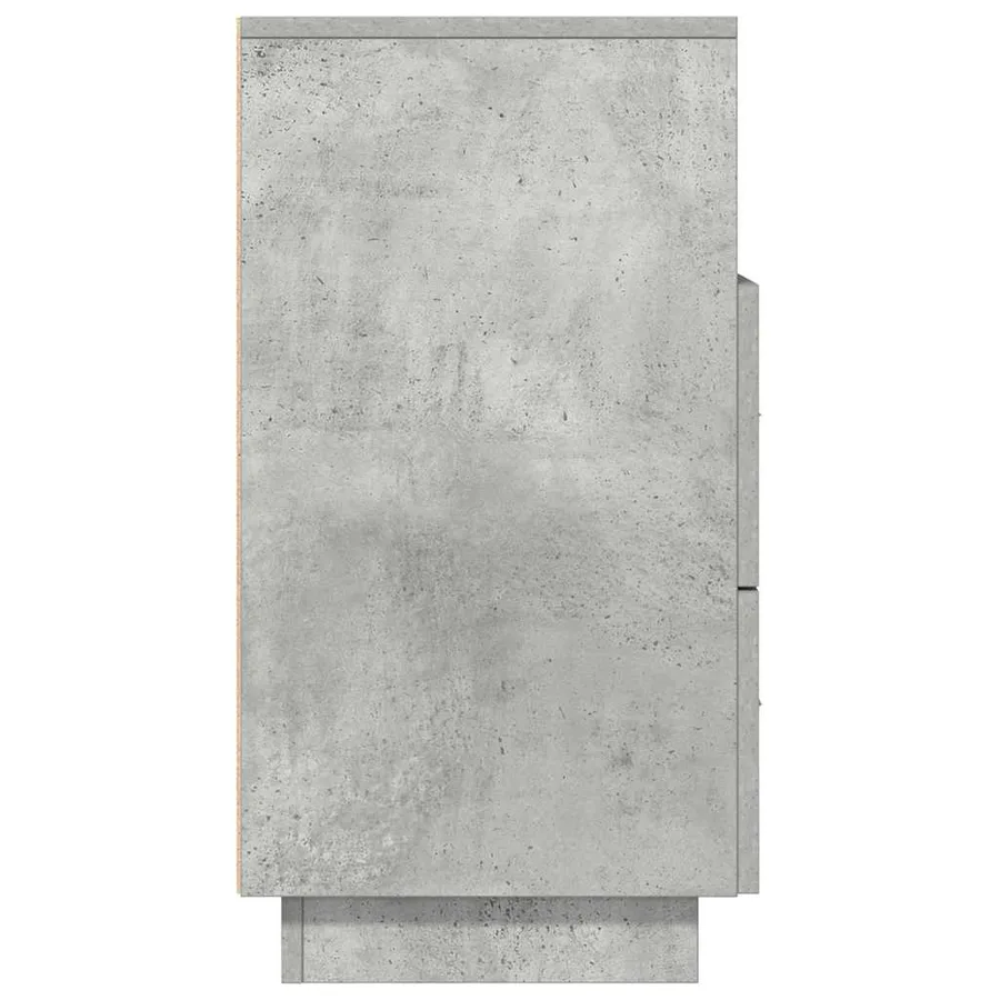 Tables de chevet 2 pcs avec 2 tiroirs gris béton 36x36x68 cm - 7