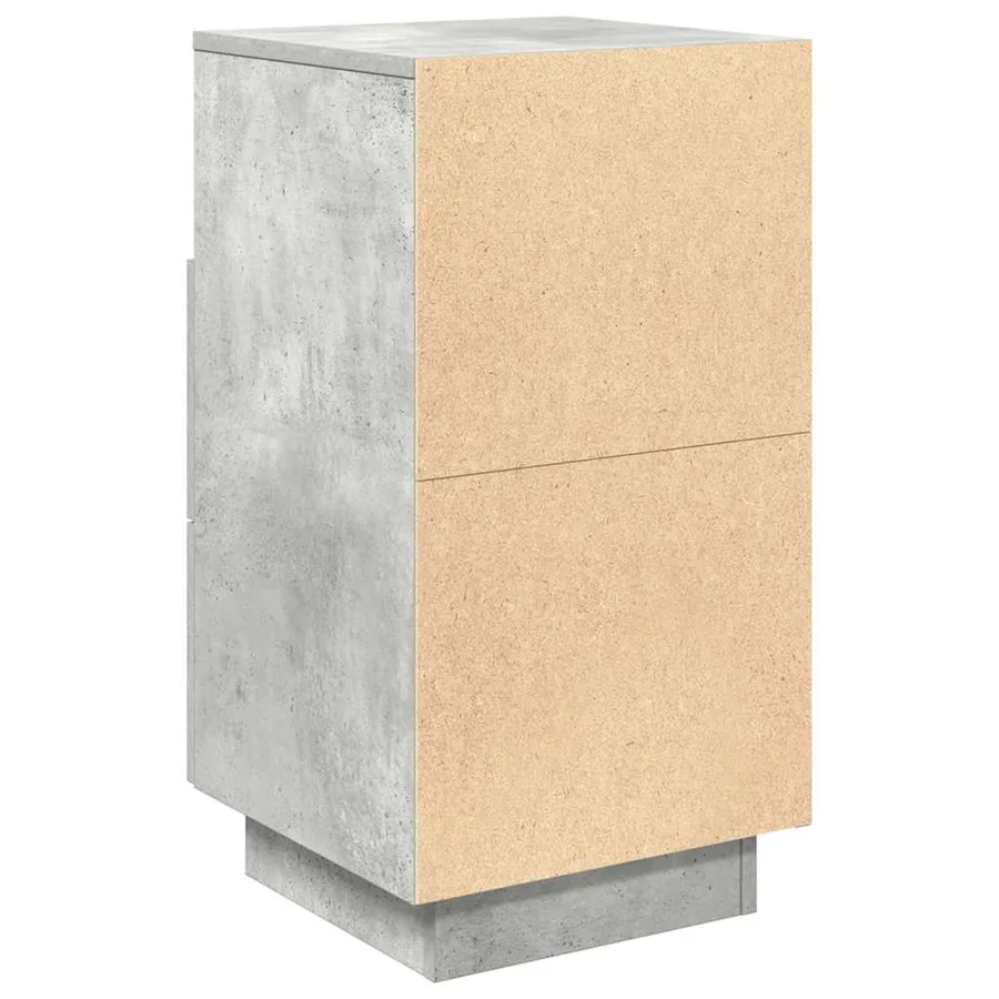 Tables de chevet 2 pcs avec 2 tiroirs gris béton 36x36x68 cm - 8