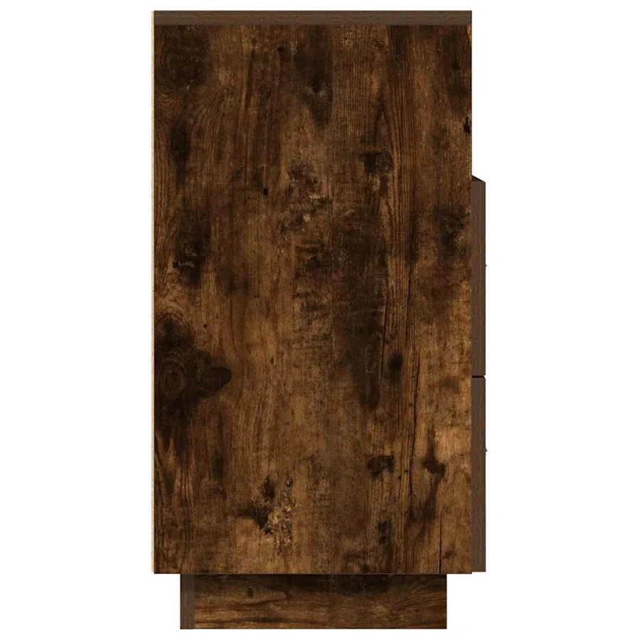 Tables de chevet 2 pcs avec 2 tiroirs chêne fumé 36x36x68 cm - 7