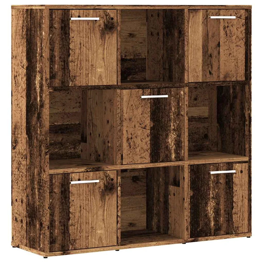 Bibliothèque vieux bois 90x28x90 cm bois d'ingénierie - 2