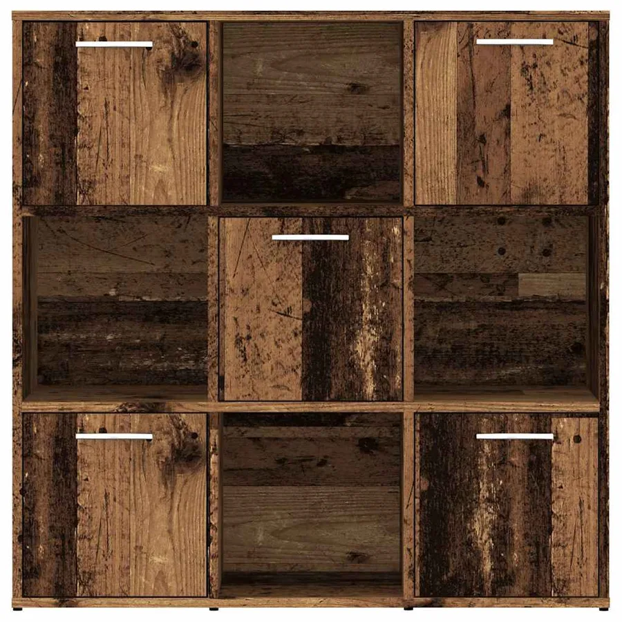Bibliothèque vieux bois 90x28x90 cm bois d'ingénierie - 5