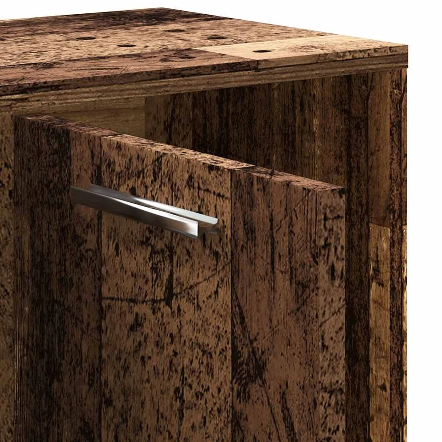 Bibliothèque vieux bois 90x28x90 cm bois d'ingénierie - 9