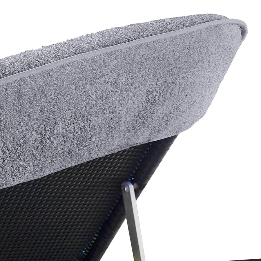 Serviettes de plage 4 pcs gris 60x135 cm tissu 400 GSM - 7