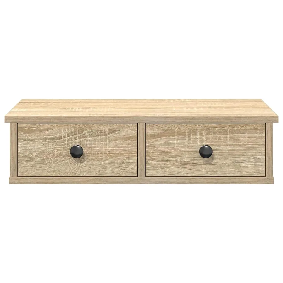Étagère murale avec tiroirs chêne sonoma bois d'ingénierie - 4