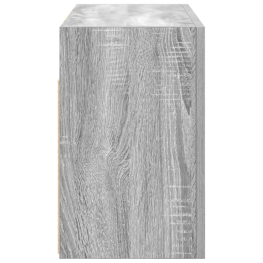 Armoire murale de bain sonoma gris 60x25x40cm bois d'ingénierie - 7