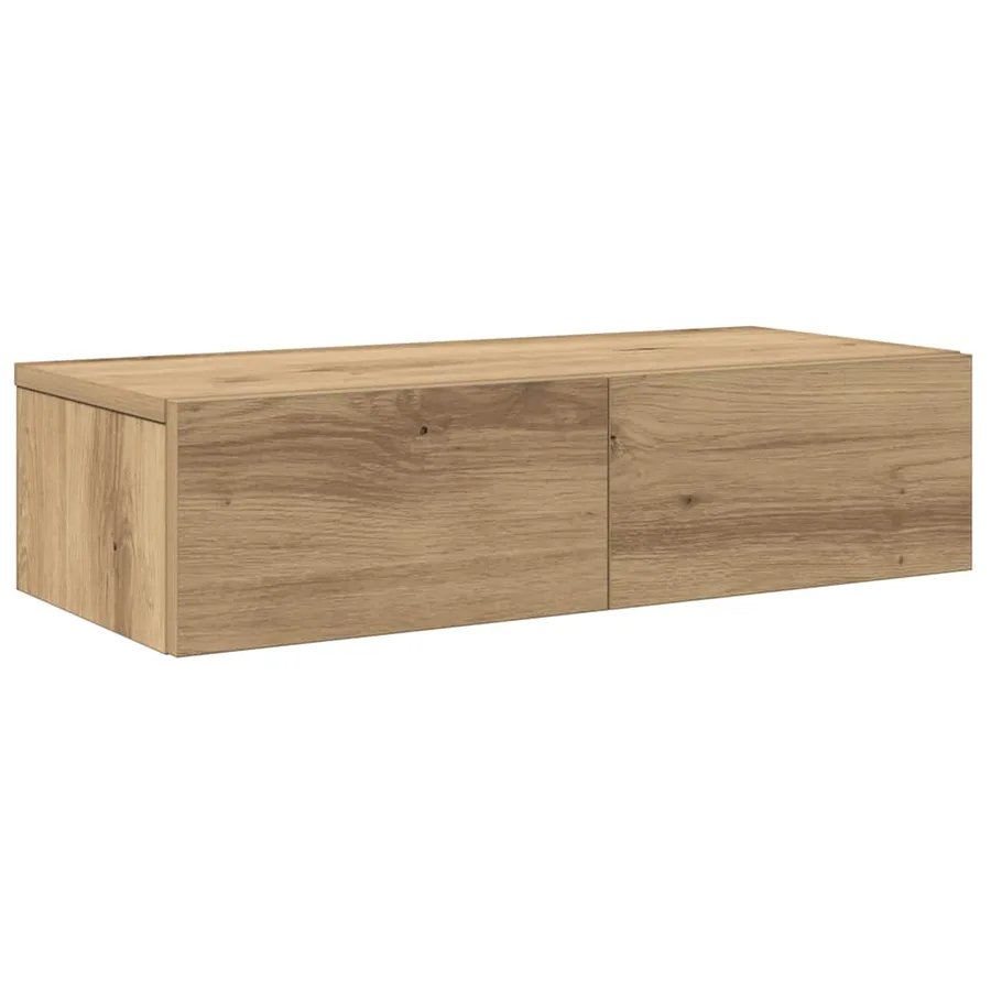Étagère murale avec tiroirs chêne artisanal bois d'ingénierie - 2