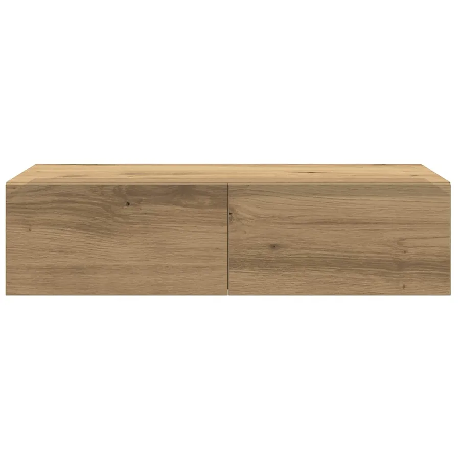 Étagère murale avec tiroirs chêne artisanal bois d'ingénierie - 4