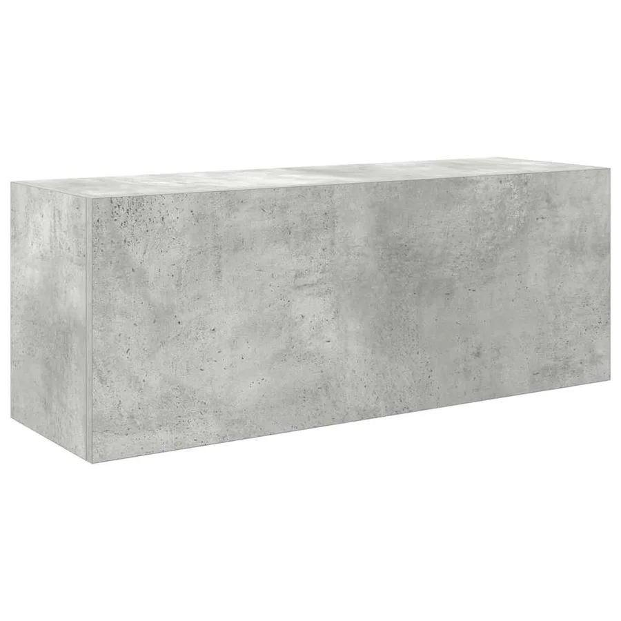 Armoire murale de bain gris béton 80x25x30 cm bois d'ingénierie - 2