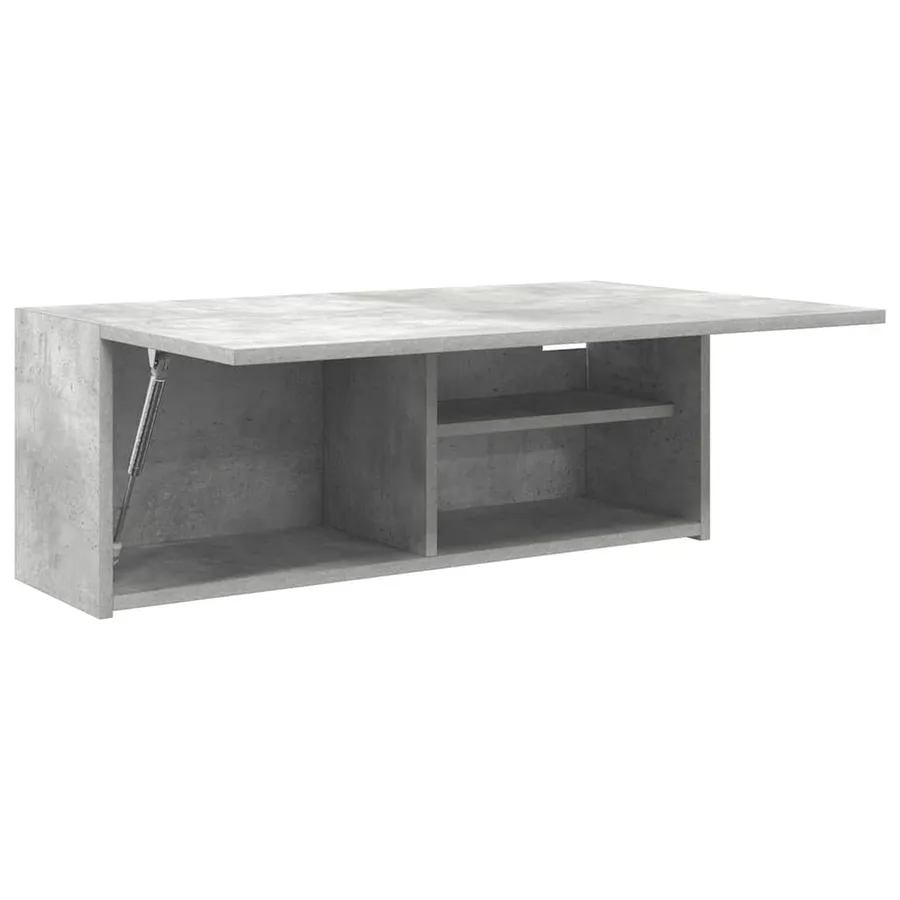 Armoire murale de bain gris béton 80x25x30 cm bois d'ingénierie - 5