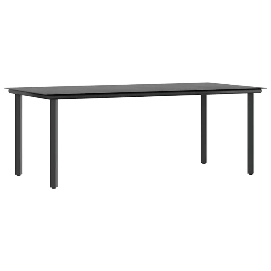 Ensemble à manger jardin coussins 9pcs marron poly rotin verre - 6