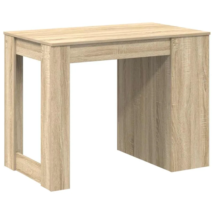 Bureau avec tiroir et étagère chêne sonoma bois d'ingénierie - 7