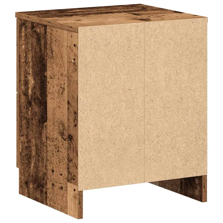 Tables de chevet (lot de 2) avec 2 tiroirs bois ancien 40 x 36 x 50 cm - 8