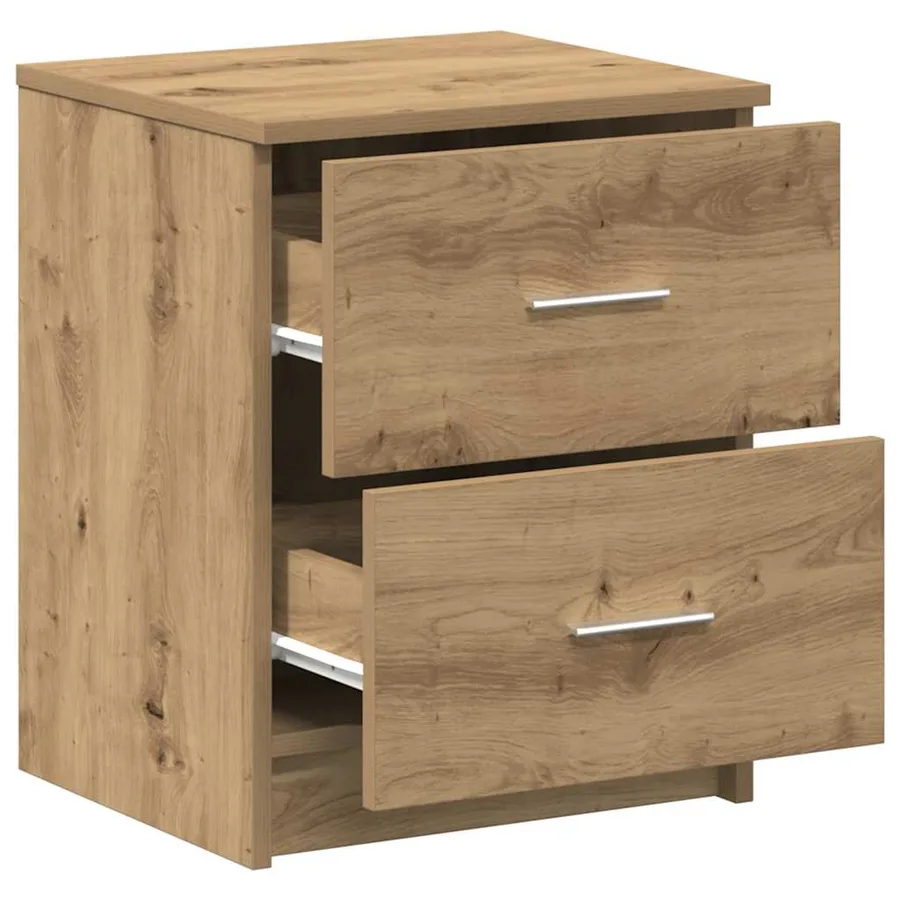 Tables de chevet 2 pcs avec 2 tiroirs chêne artisanal 40 x 36 x 50 cm - 5