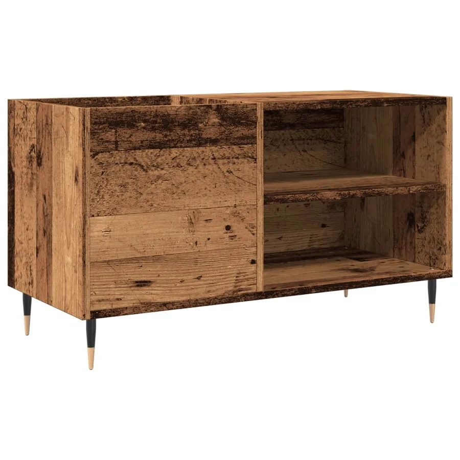 Armoire à disques vieux bois 84,5x38x48 cm bois d'ingénierie - 2