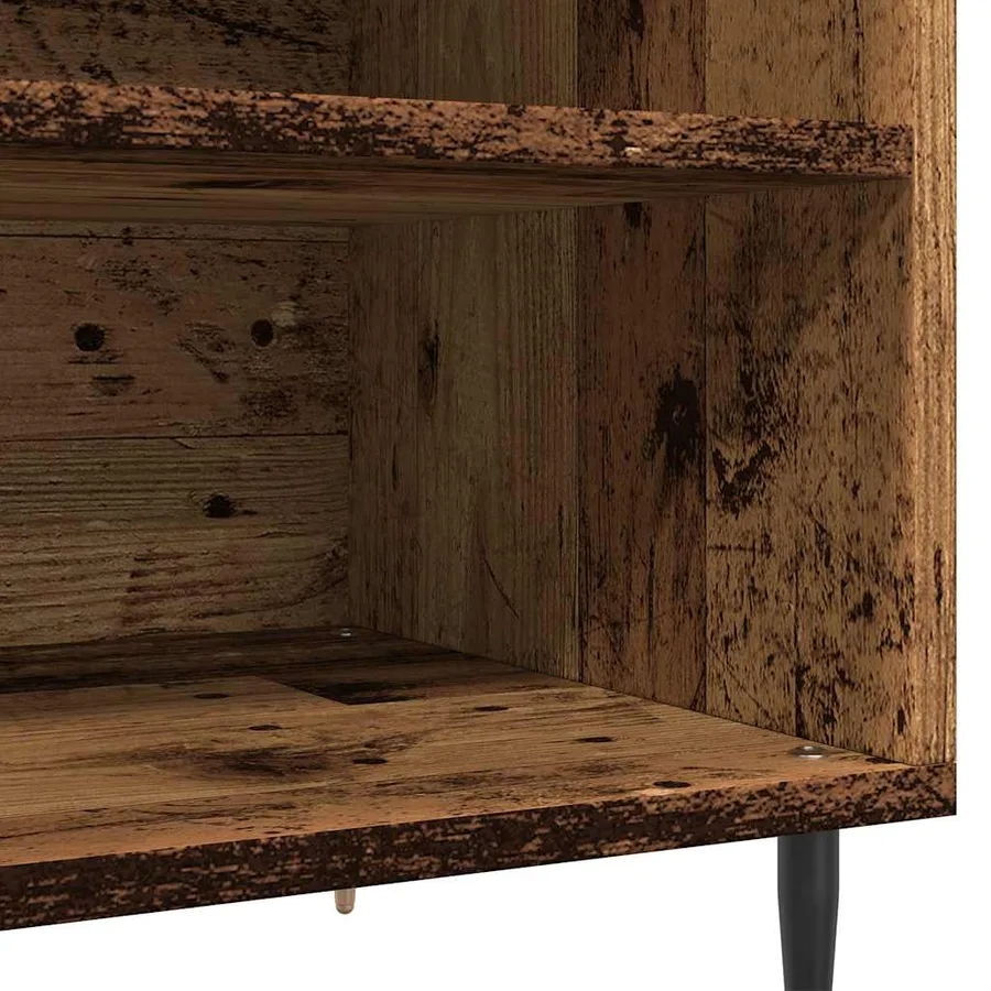 Armoire à disques vieux bois 84,5x38x48 cm bois d'ingénierie - 8