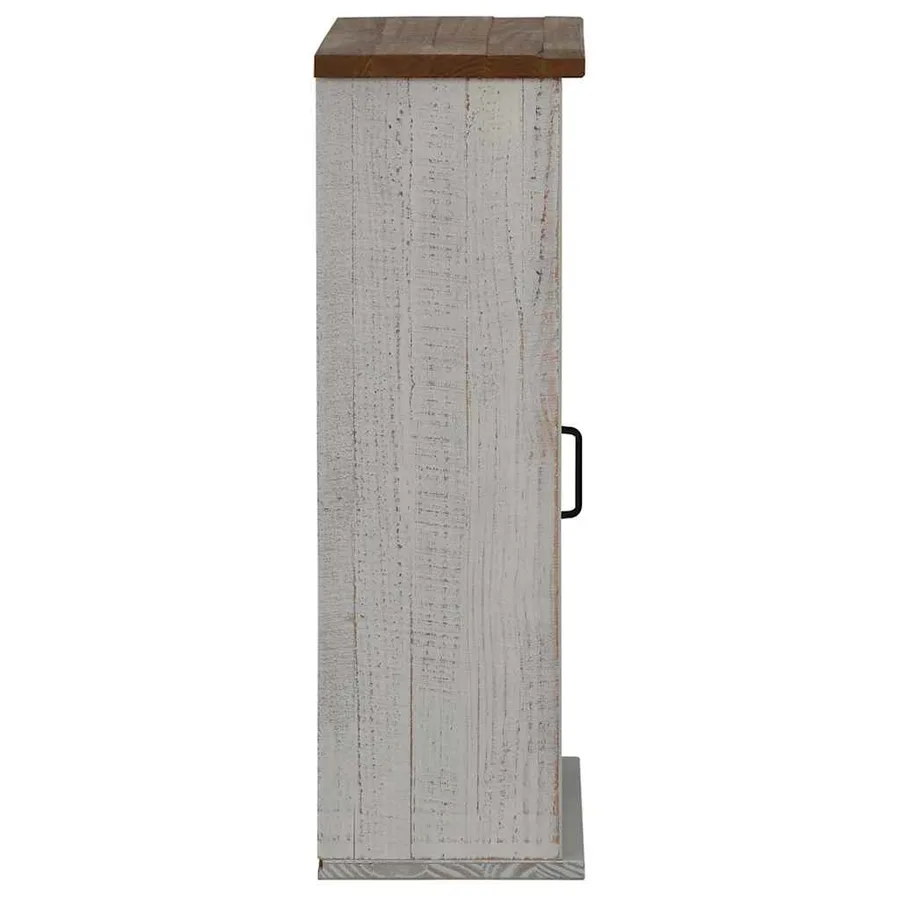 Armoire suspendue HALDEN porte coulissante blanc 49x22,5x70 cm - 4