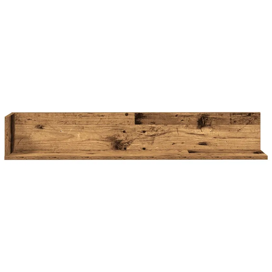 Étagères murales 2 pcs vieux bois 100x16,5x16,5 cm - 4