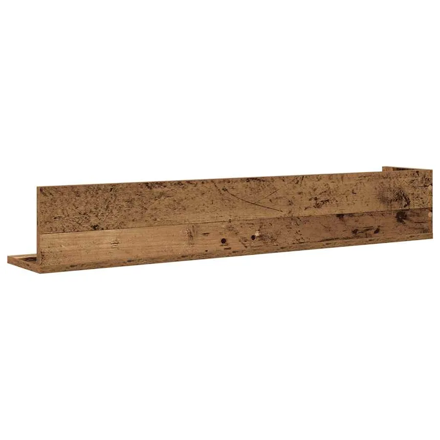 Étagères murales 2 pcs vieux bois 100x16,5x16,5 cm - 7