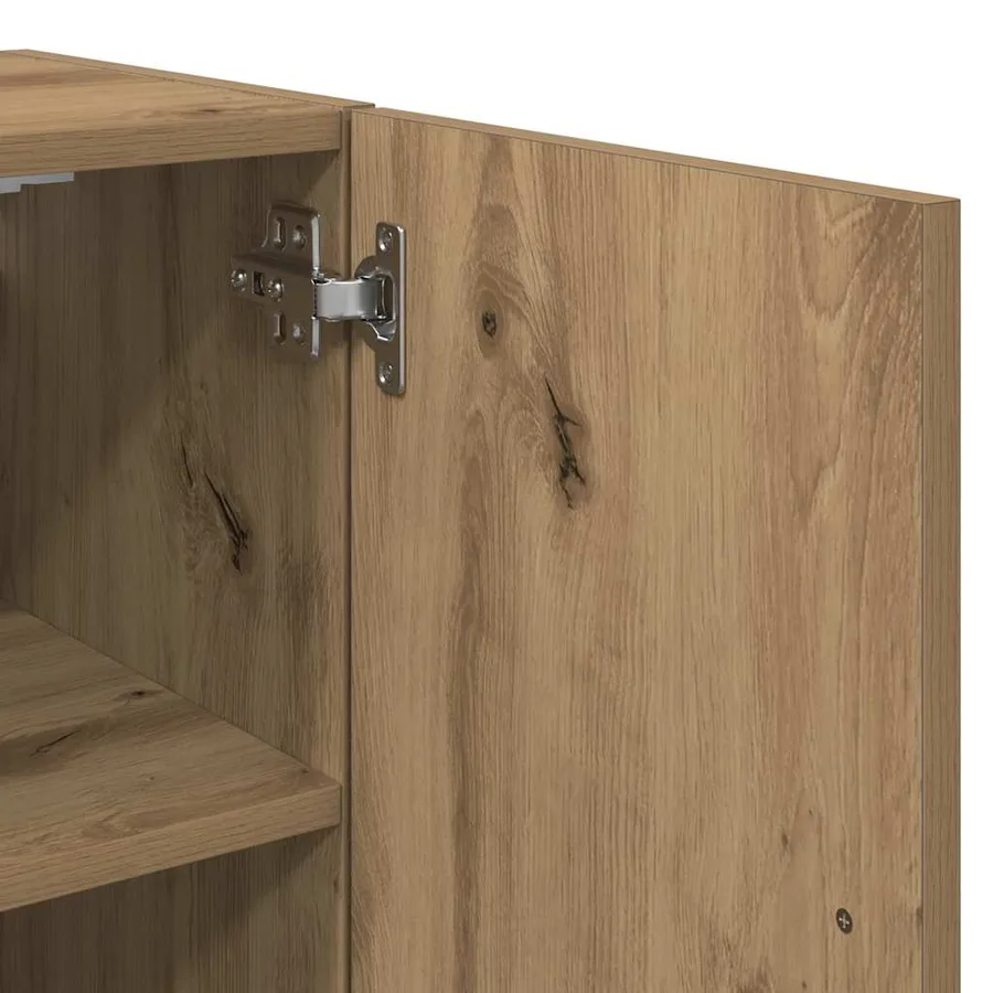 Armoire murale chêne artisanal 60x31x60 cm bois d'ingénierie - 9