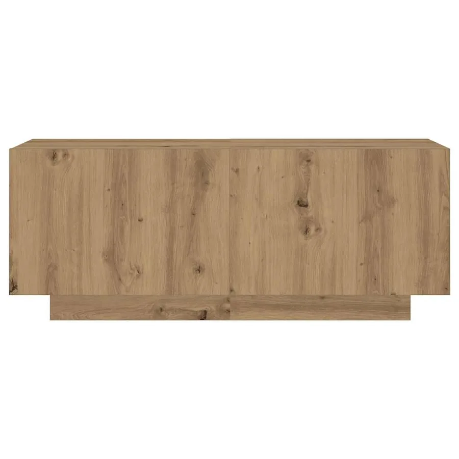 Meuble TV avec lumières LED chêne artisanal bois d'ingénierie - 9