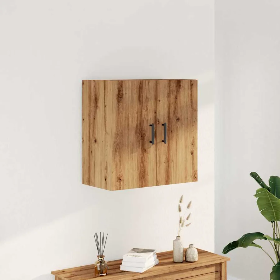 Armoire murale chêne artisanal 60x31x60 cm bois d'ingénierie - 3