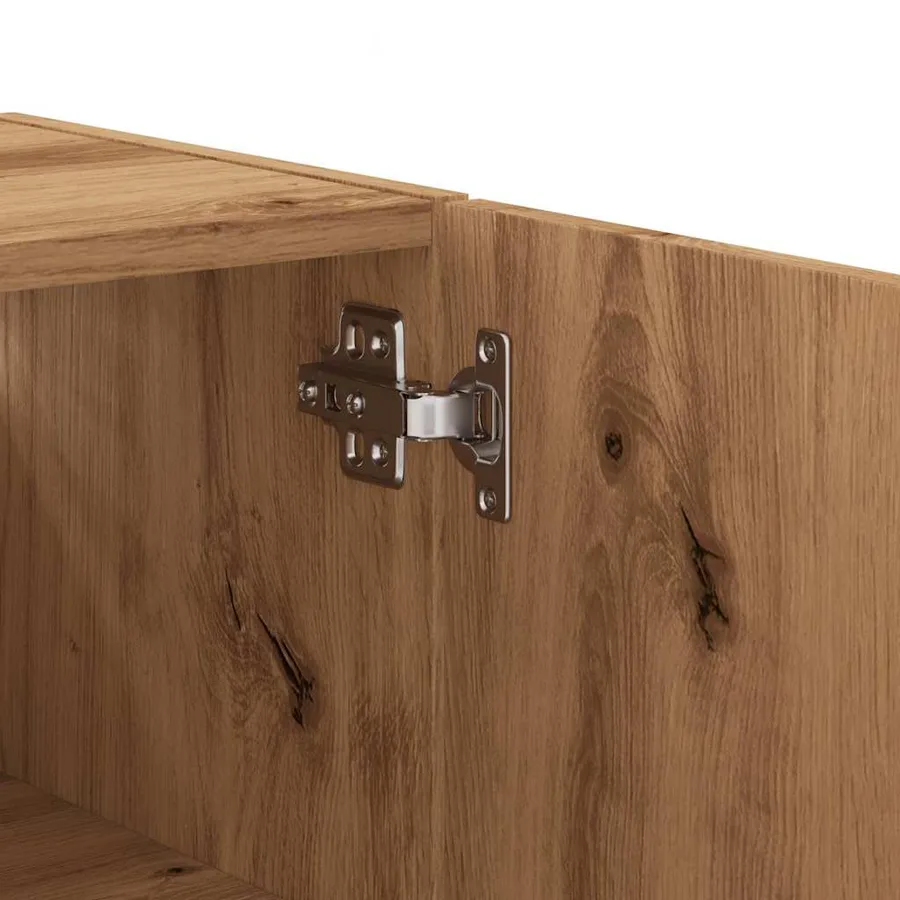 Armoire murale chêne artisanal 60x31x60 cm bois d'ingénierie - 8