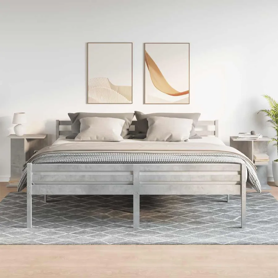 Tables de chevet 2 pcs gris béton 46,5x29x61 cm bois ingénierie - 3