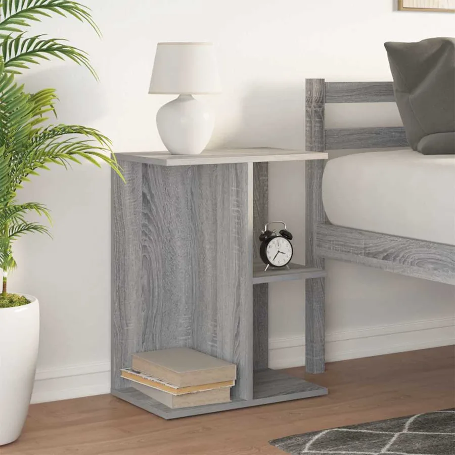 Table de chevet sonoma gris 46,5x29x61 cm bois d'ingénierie - 3