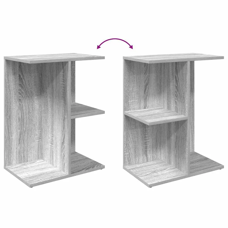 Table de chevet sonoma gris 46,5x29x61 cm bois d'ingénierie - 7