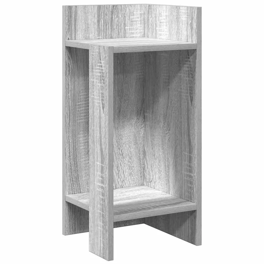 Tables d'appoint 2 pcs avec étagère sonoma gris 25,5x27x60 cm - 4