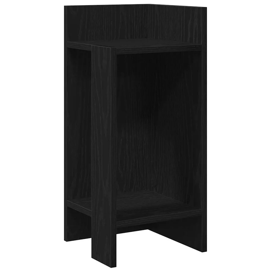 Tables d'appoint 2 pcs avec étagère noir 25,5x27x60 cm - 4