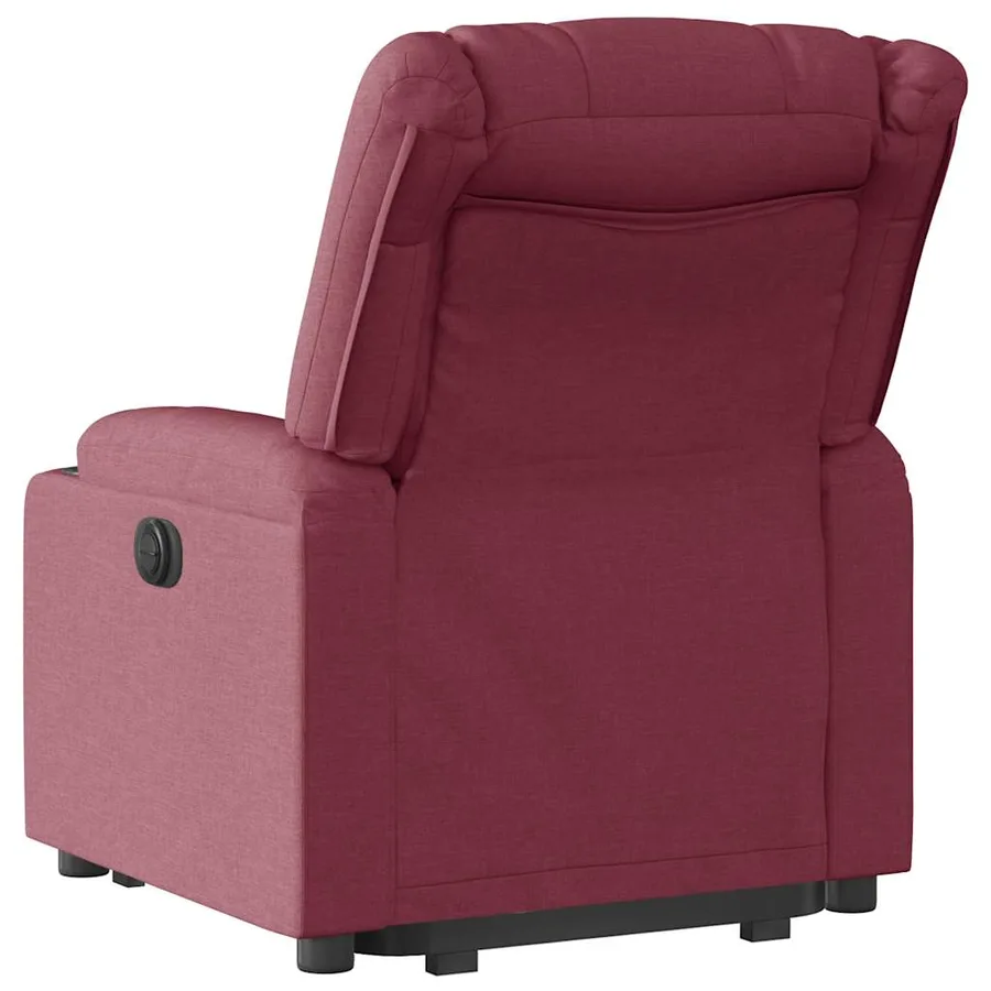 Fauteuil inclinable rouge bordeaux tissu - 8