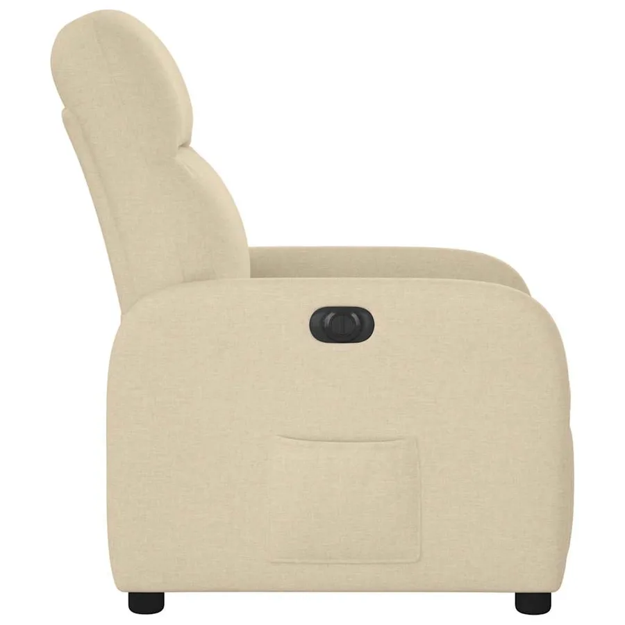 Fauteuil inclinable électrique Crème Tissu - 6