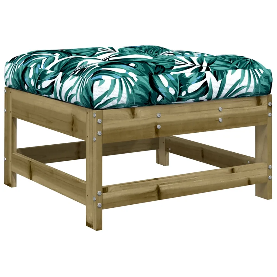 Salon de jardin 6 pcs avec coussins bois de pin imprégné - 6