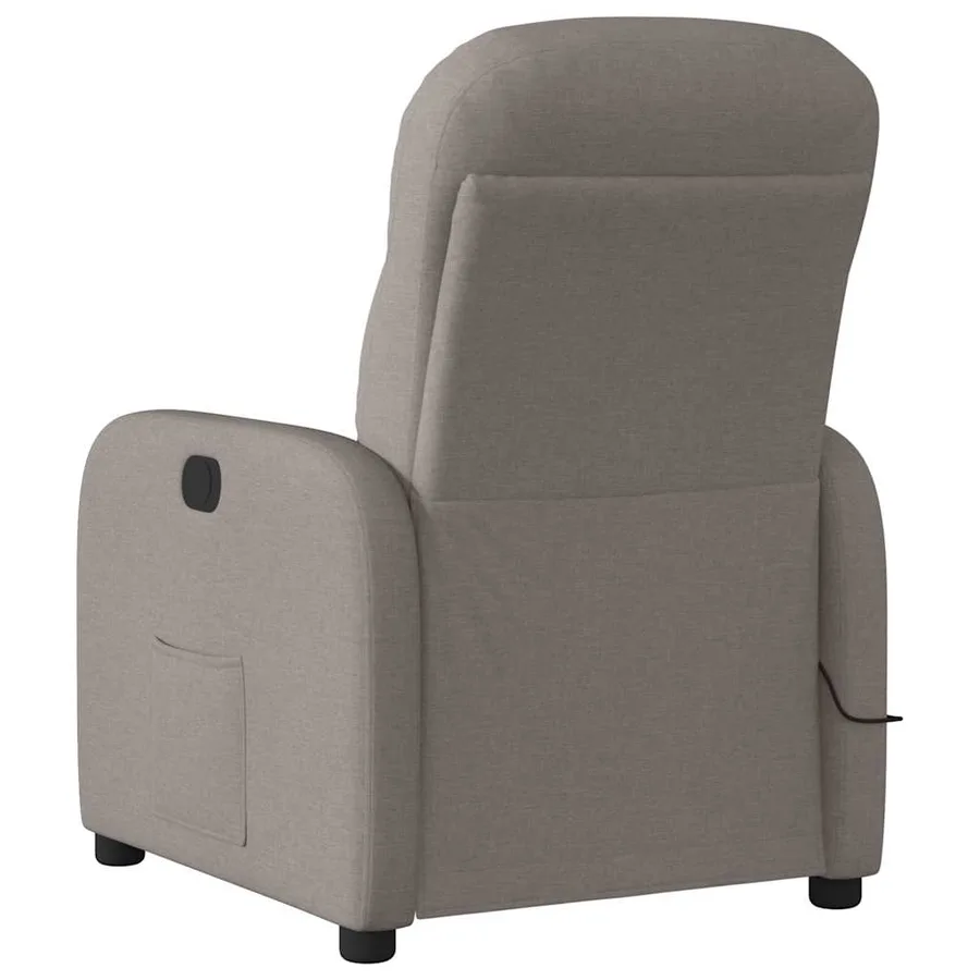 Fauteuil de massage inclinable Taupe Tissu - 5